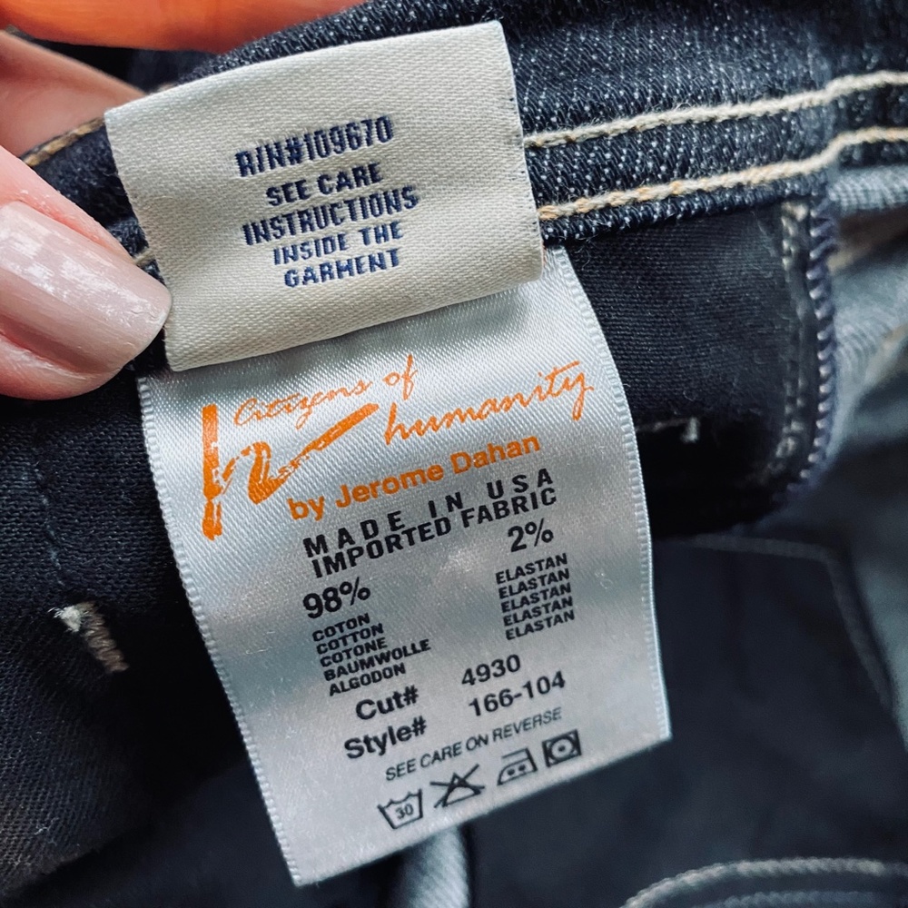 CITIZENS OF HUMANITY dark grommet jeans - Picture 8 of 13